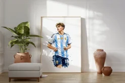 Argentinien Fußball Poster · Geschenkidee · Aquarell Sport Wandbild · Deko Pr
