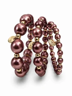 Armband elastisch Braun-Bronze Goldfarben in 3 Größen Trend Sommer Biba