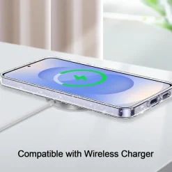 AROYI 3-in-1 Klar Glitzer Hülle für Samsung Galaxy S25 FE 5G mit 2 HD