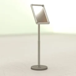 Atlanta | Infoständer | Silber | A4 | Classic | Höhenverstellbar | Menü Tafel Board