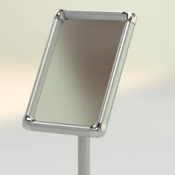 Atlanta | Infoständer | Silber | A4 | Classic | Höhenverstellbar | Menü Tafel Board