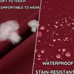 atopo 4er Kochschürze Schwarz, wasserdicht, mit 2 Taschen und verstellbarem