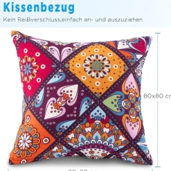 ATsense Renforcé Bettwäsche 200x200 cm, 3-teilig, Baumwolle, Bunt, ÖkoTex