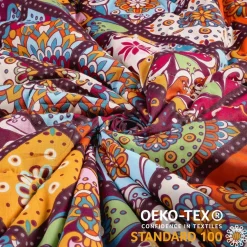 ATsense Renforcé Bettwäsche 200x200 cm, 3-teilig, Baumwolle, Bunt, ÖkoTex