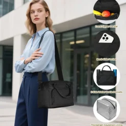 Aucuu Kühltasche 10,7L Lunchtasche Picknicktasche, Isolierte Tragbare Lunchbox