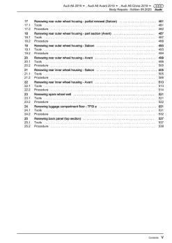 Audi A6 type 4K 2018-2023 body repairs workshop manual eBook pdf