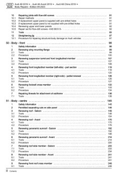Audi A6 type 4K 2018-2023 body repairs workshop manual eBook pdf