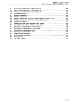 Audi A2 type 8Z 1999-2005 brake systems repair workshop manual eBook pdf