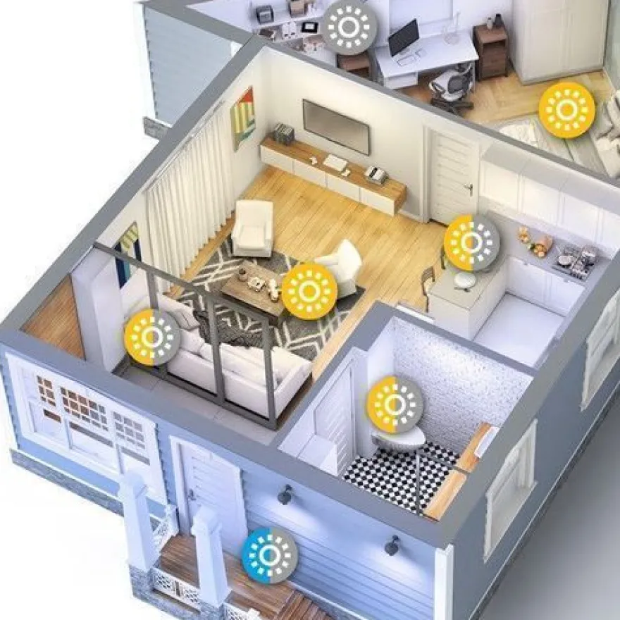 Aufbauspot Aquarius Deckenleuchte RUNDE Form Farbe WEIß Aluminium IP44