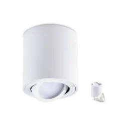 Aufbauspot OH36 Deckenleuchte RUND Farbe WEIß Deckenstrahler Aluminium IP20 LED