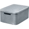 Aufbewahrungsbox mit Deckel Style M hellgrau CURVER