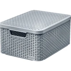 Aufbewahrungsbox mit Deckel Style M hellgrau CURVER