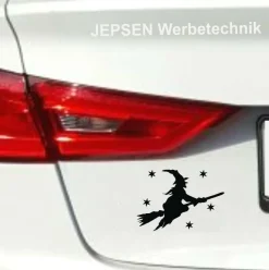Aufkleber Hexe 12cm S9 mit Sternchen ML oder MR in Wunschfarbe Sticker Auto
