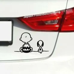 Aufkleber Snoopy Charly 10cm S086 - für Auto Bus Heckfenster