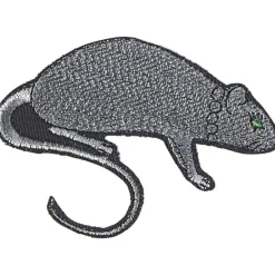 Aufnäher Ratte Nagetier Maus Gr. ca. 8,5cm x 6cm (03081) Stick Patches Applikation
