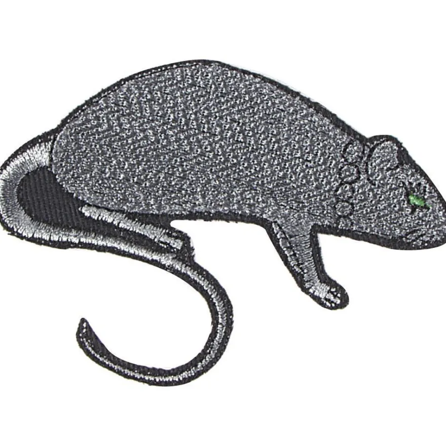 Aufnäher Ratte Nagetier Maus Gr. ca. 8,5cm x 6cm (03081) Stick Patches Applikation