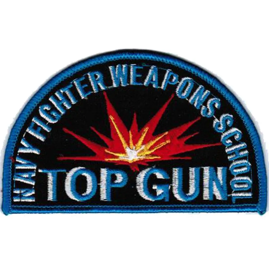 Aufnäher - TOP GUN - 00702 - Gr. ca. 10,5 x 6,5 cm - Patches Stick Applikation