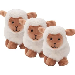 Aumüller Katzenspielzeug Schäfchen Sally, 3er Set - Plüschtier zum Schmusen mit