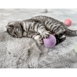 Aumüller natürliches Katzenspielzeug, Wollfilzkugel - 4 Stück