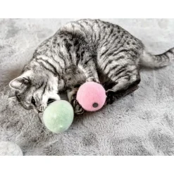 Aumüller natürliches Katzenspielzeug, Wollfilzkugel - 4 Stück