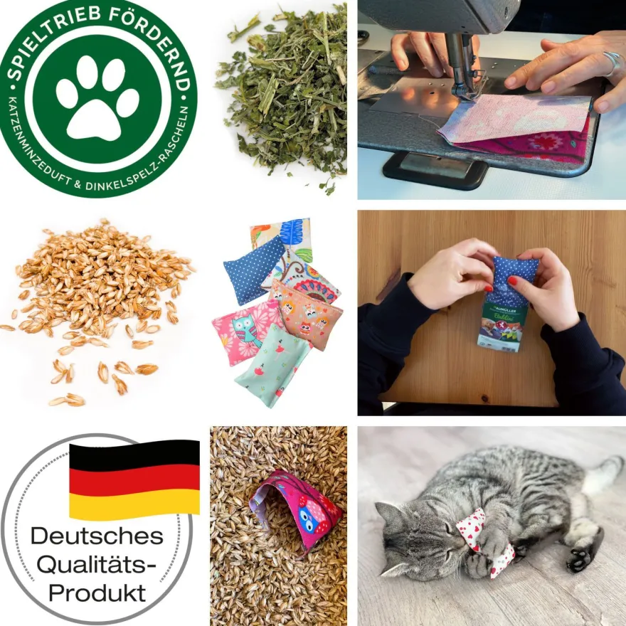 Aumüller Schmusekissen für Katzen mit Katzenminze - Katzenspielkissen Minzini, 10