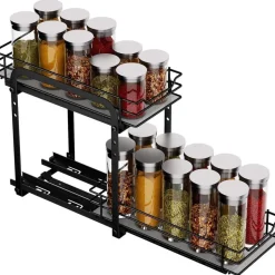Ausziehbares Gewürzregal Schrank Organizer Küche 27x27.2x6cm