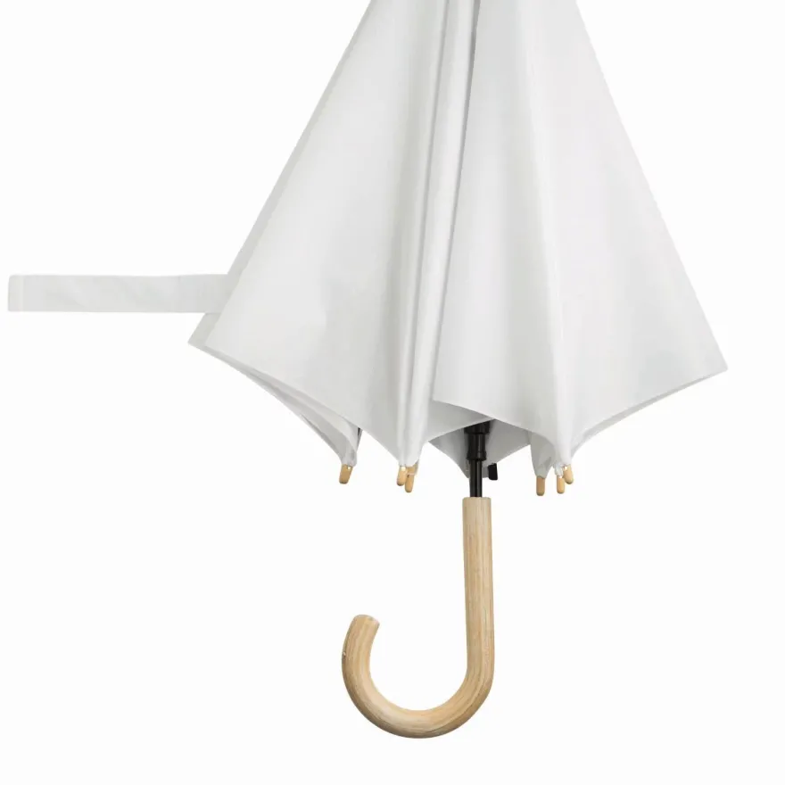 Automatik Regenschirm LIPSI Ø103 cm - Stockschirm aus recycelten Kunststoffen, weiß