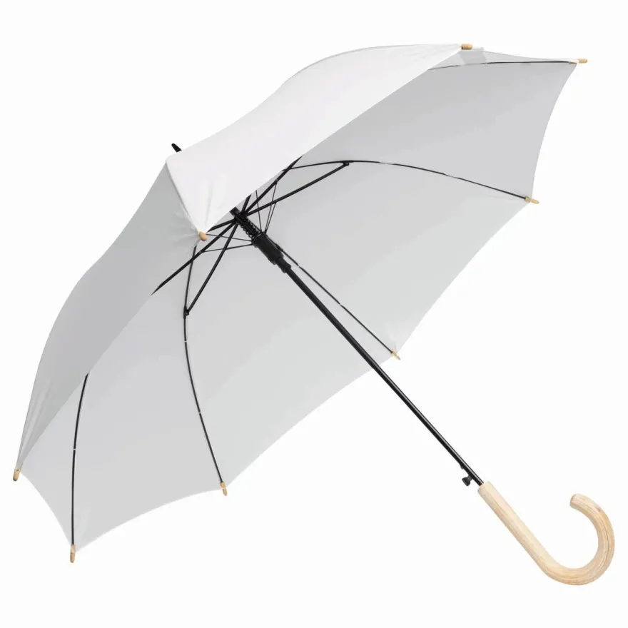 Automatik Regenschirm LIPSI Ø103 cm - Stockschirm aus recycelten Kunststoffen, weiß