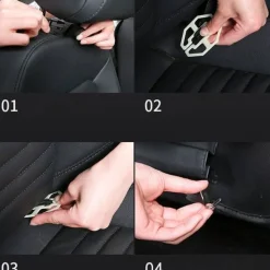 Autositz-Rückenlehnen-Organizer, Sitzbezug, beige