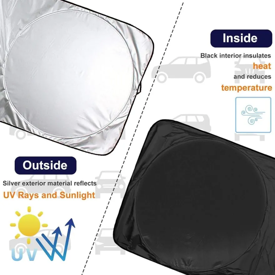 Auto Sonnenschutz Frontscheibe 150x70 cm UV-Schutz SUV Truck