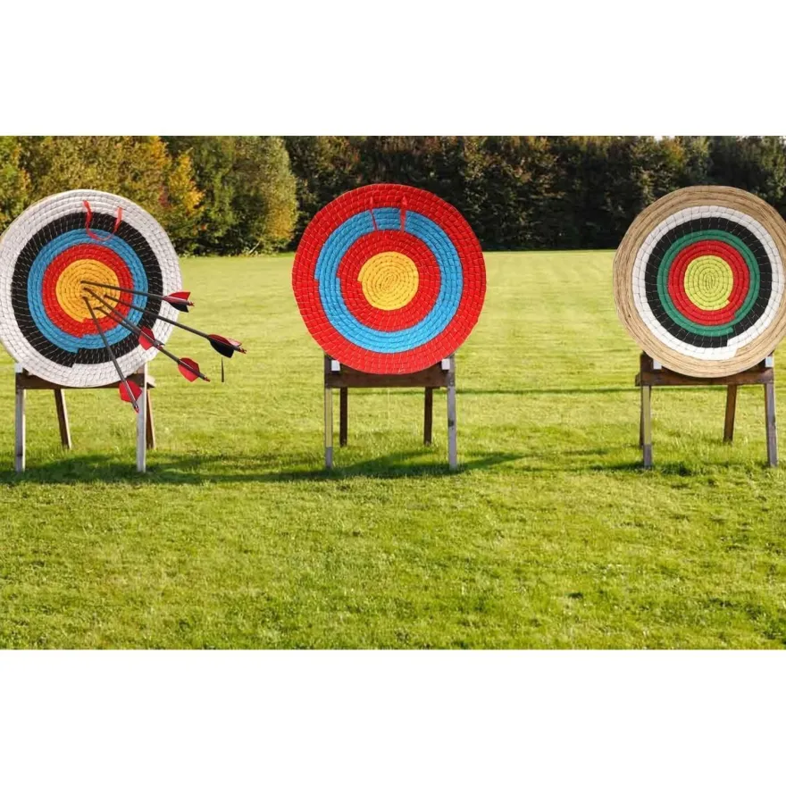 AUVIM Handgefertigte Stroh-Zielscheibe Bogenschießen 50cm für Recurve