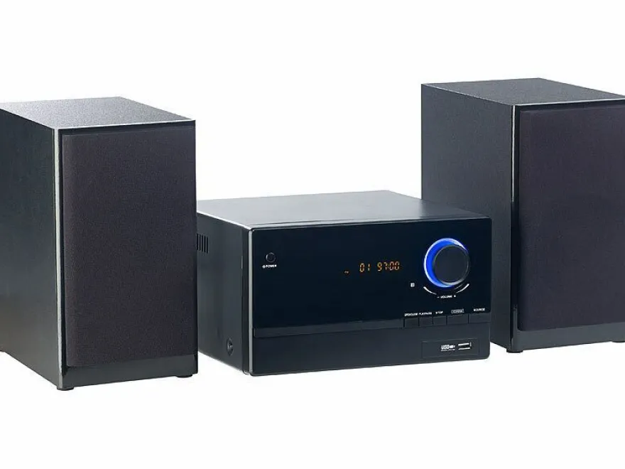auvisio Micro-Stereoanlage, CD-Player, Radio, MP3-Player, Bluetooth, 60 Watt