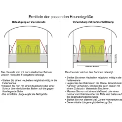 AVERDE Futtersparnetz Heunetz 3,6 x 3,6 m, HD, 10 cm Maschenweite