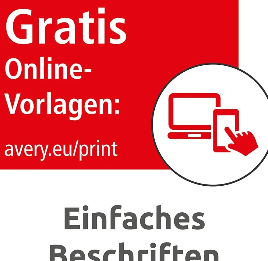 AVERY Zweckform L4773-20 Wetterfeste Folienetiketten (63,5x33,9 mm auf DIN A4, extrem