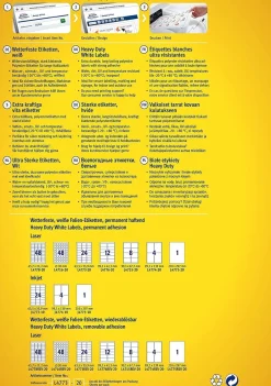 AVERY Zweckform L4773-20 Wetterfeste Folienetiketten (63,5x33,9 mm auf DIN A4, extrem
