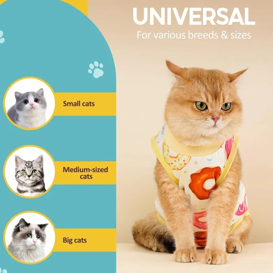 Avont Katzenbody nach OP Erholungsanzug Recovery Suit für Katze, Bauchwunden