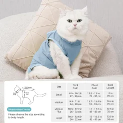 Avont Katzenbody Recovery Suit Modal Kastration Spay Entwöhnung Leckschutz S
