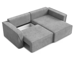 AX LIVING Mirani Ecksofa Grün kleine Couch L Form Schlaffunktion 245cm