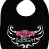 Baby-Lätzchen mit Druckmotiv - Bad Girl - 07036 - schwarz