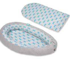 Babynest - Babynest - 0-8 Monate - 82x54cm - Schleifen - grau