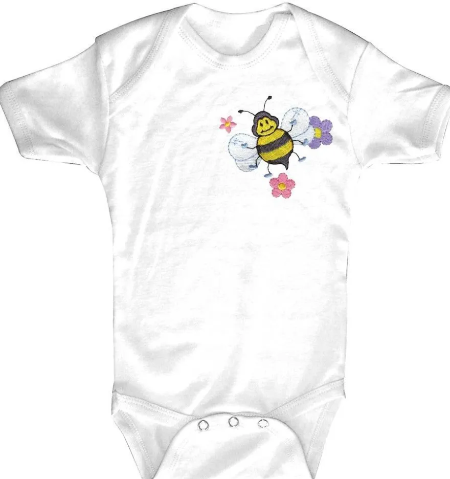 Babystrampler mit Einstickung - Bienchen - 12717 - 18-24 Monate