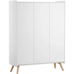Babyzimmer Kinderzimmer komplett VIENNA Set B weiß eiche Schrank Kommode Bett