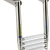 Badeleiter für Badeplattform 3&4 Stufen Teleskopleiter klappbar Bootsleiter Niro