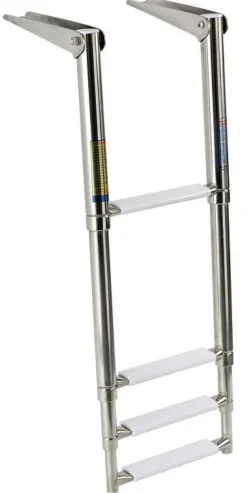 Badeleiter für Badeplattform 3&4 Stufen Teleskopleiter klappbar Bootsleiter Niro