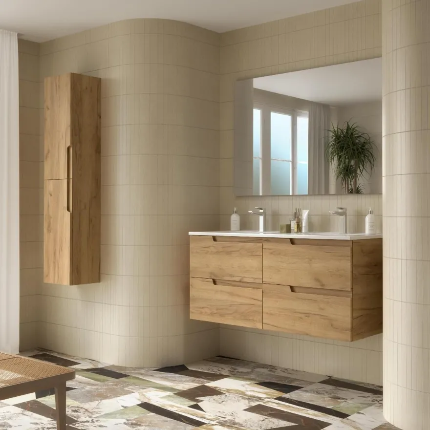 Badezimmermöbel VIMA 1200 EICHE AFRIKA + Waschtisch