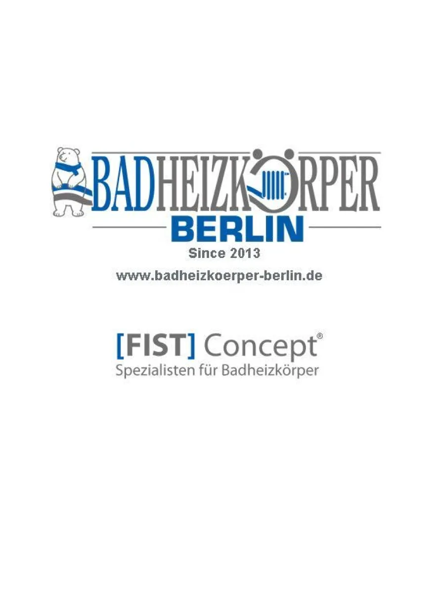 Badheizkörper GORA Weiß mit Mittelanschluss Gerade alle Maßen