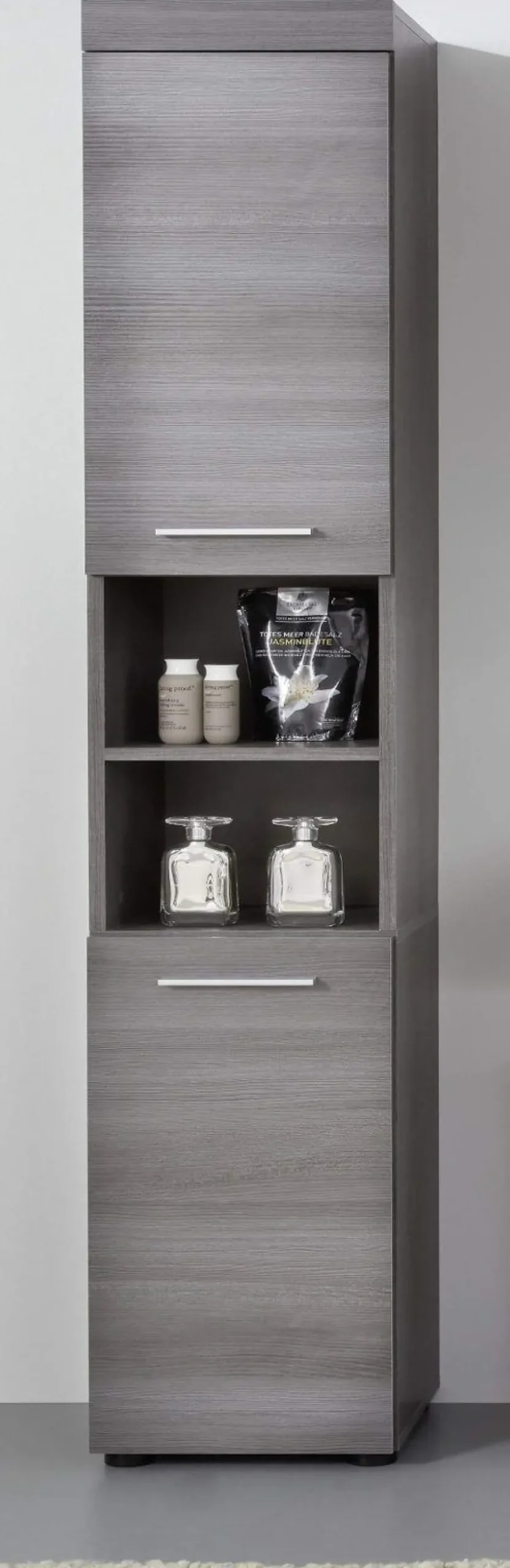 Bad Hochschrank Badschrank grau Sardegna Badezimmer Schrank Runner 30 x 190 cm