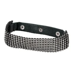 Bad Kitty Halsband Strass schwarz Halskette Kette Modeschmuck schick