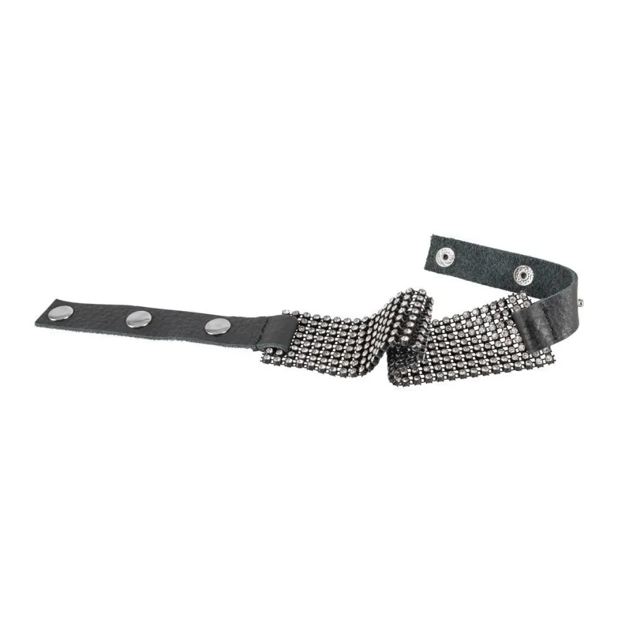 Bad Kitty Halsband Strass schwarz Halskette Kette Modeschmuck schick