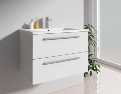 Badmöbel-Set Unterschrank Waschtisch Gäste-WC 60 cm 70 cm 90 cm weiß schwarz